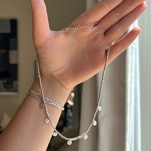 Lucky brand silver circle necklace